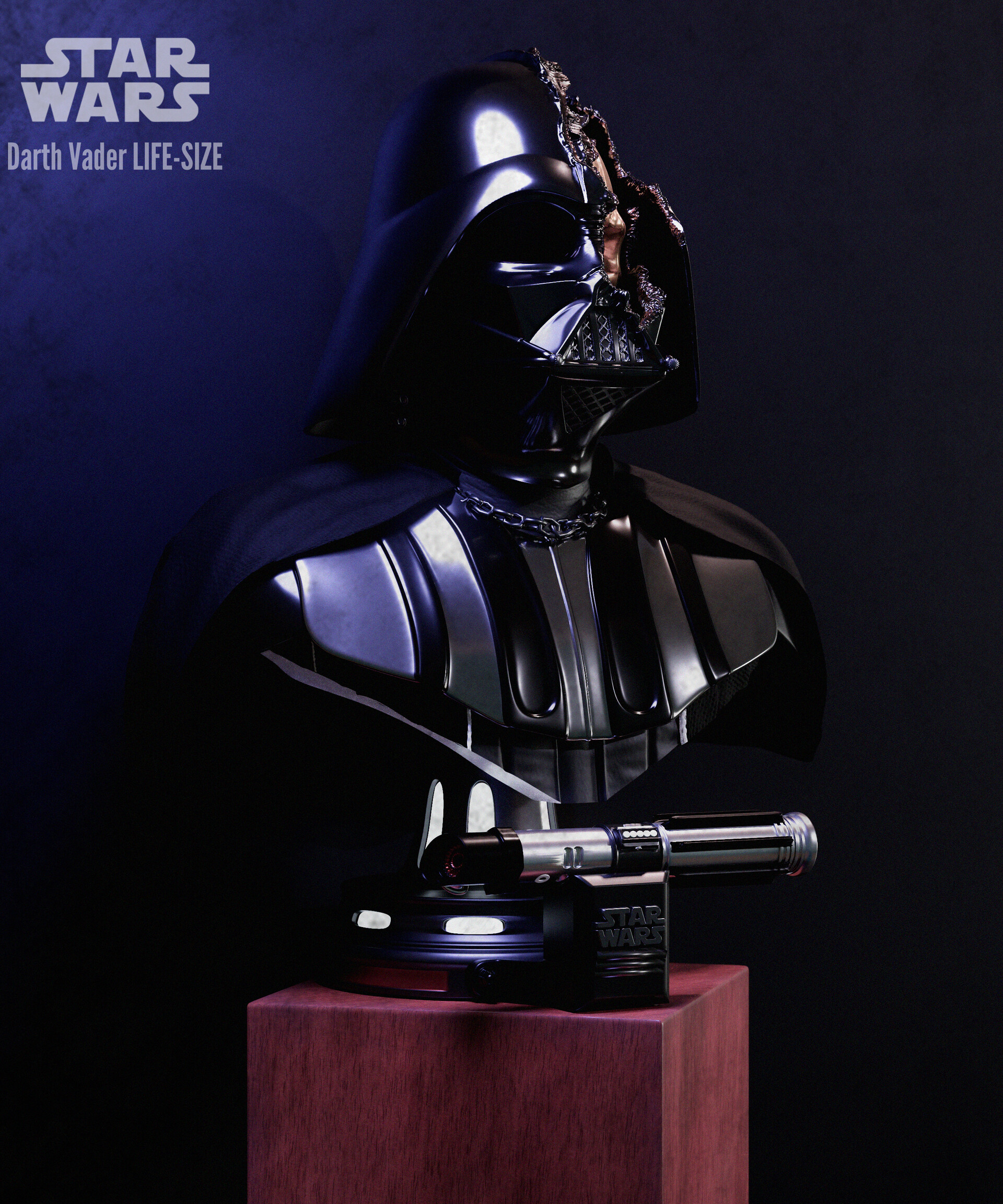 Darth vader life size bust sales