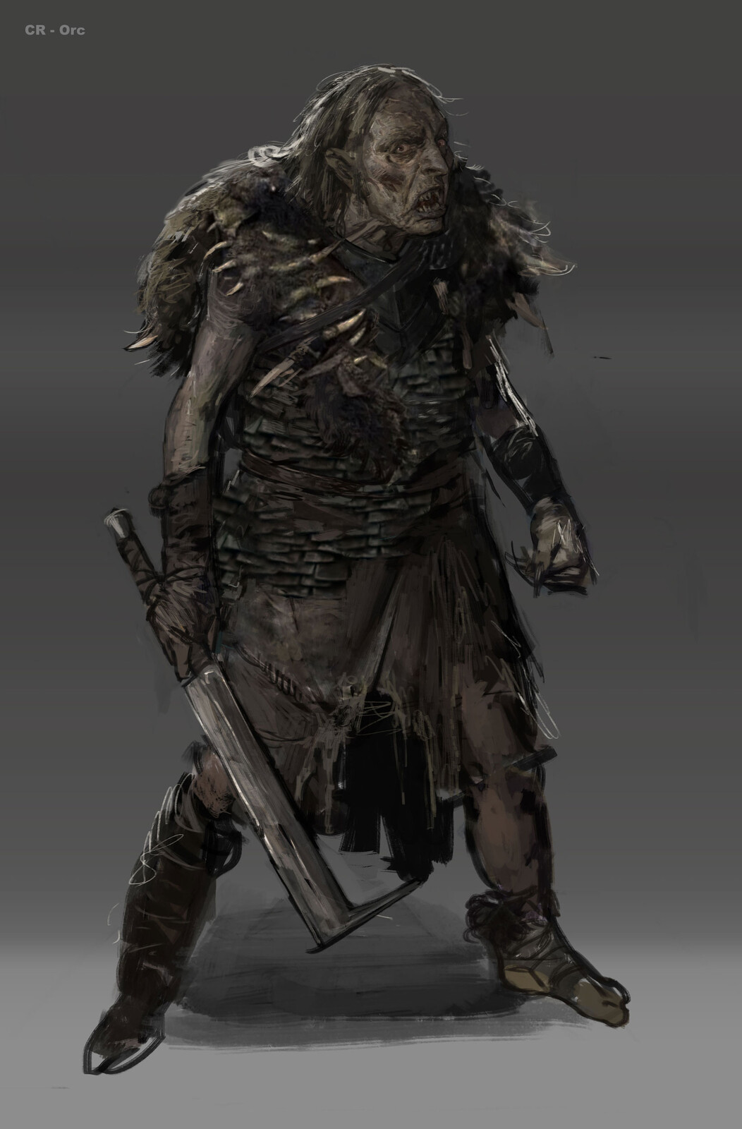 Generic orc concept. Some photo bashing was used for the outfit.