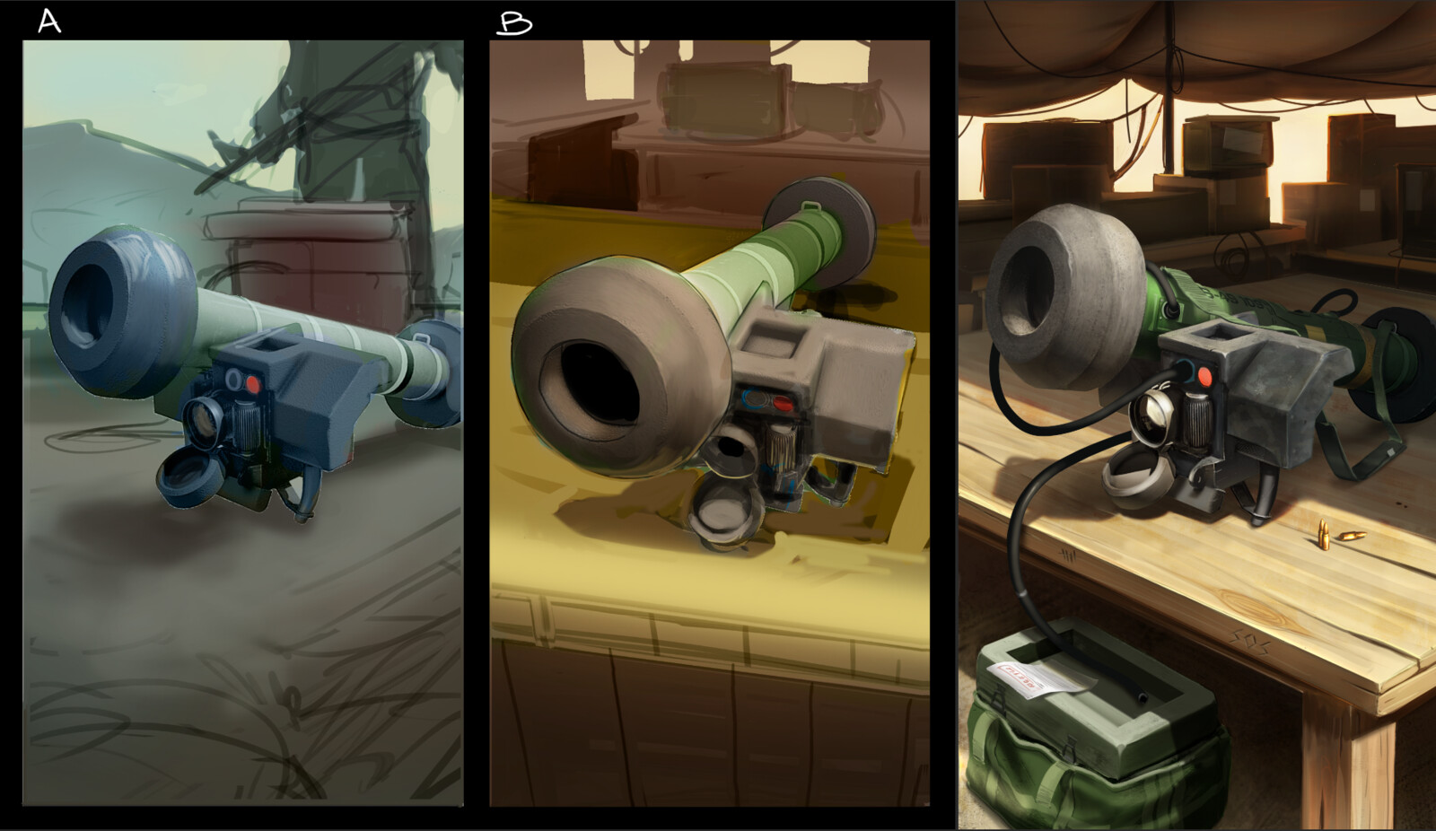 Previous sketches and artwork.