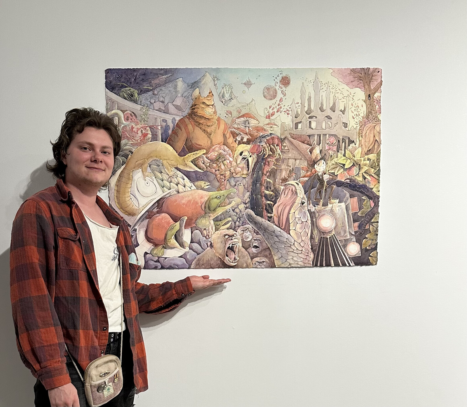 Artist (Me) posing with A.M.O.