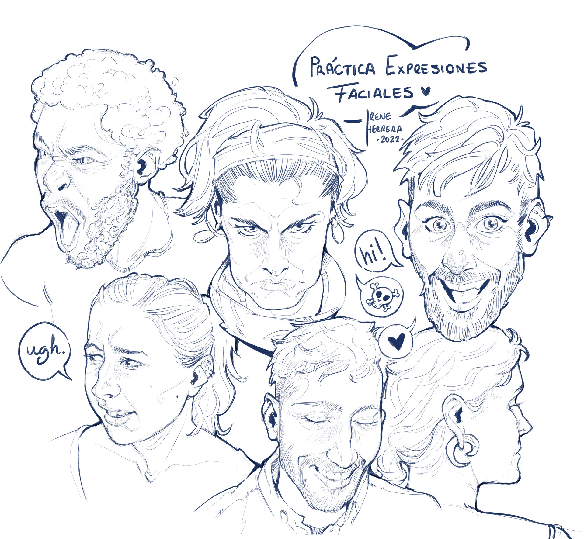 ArtStation - Character Expressions practice 📝