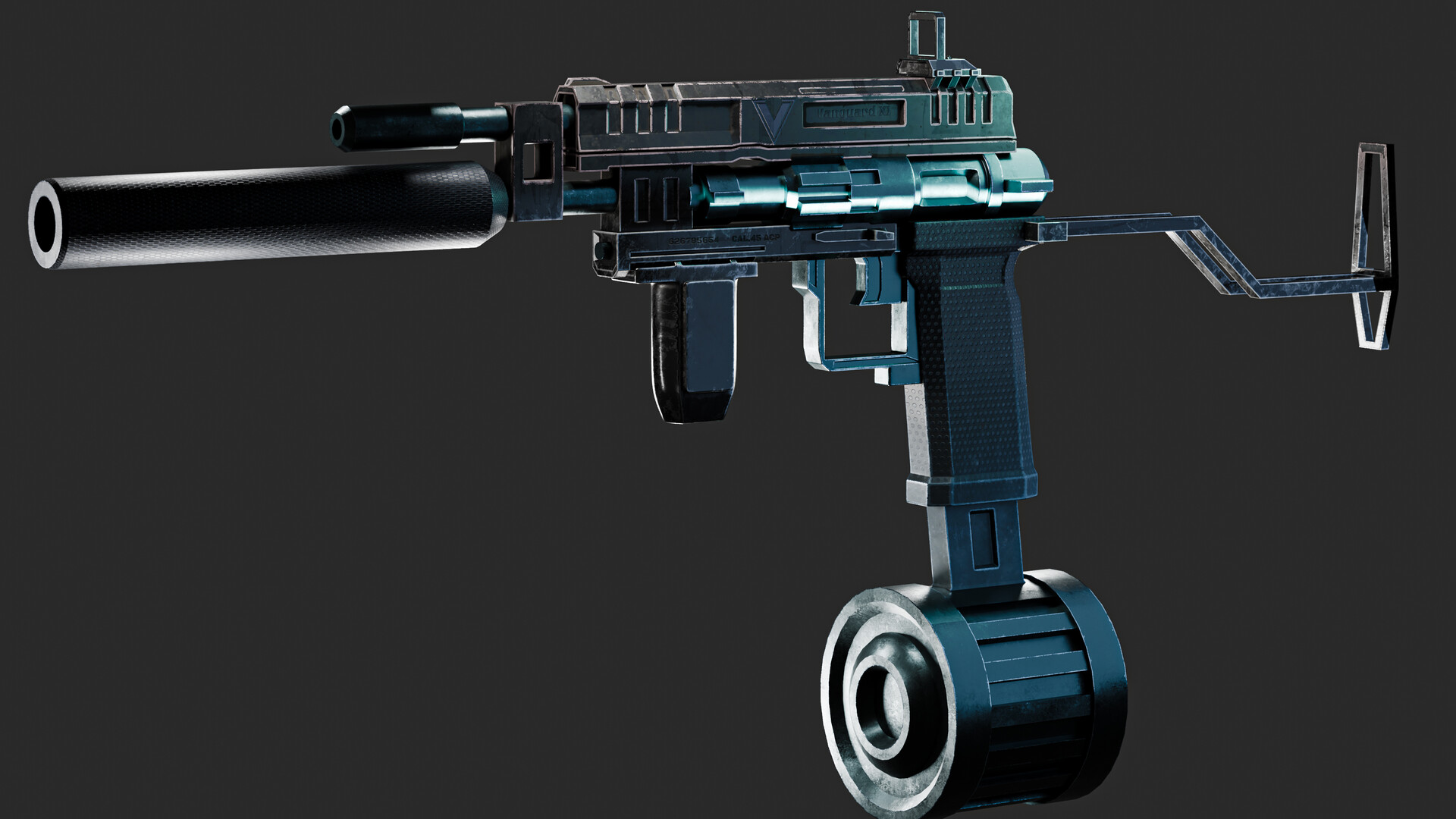 Artstation - Sci Fi Machine Pistol