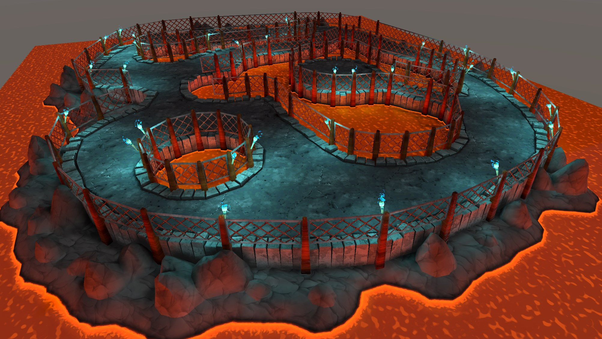 A fully procedurally generated level with only a single color image as input. This is inside of Unity.