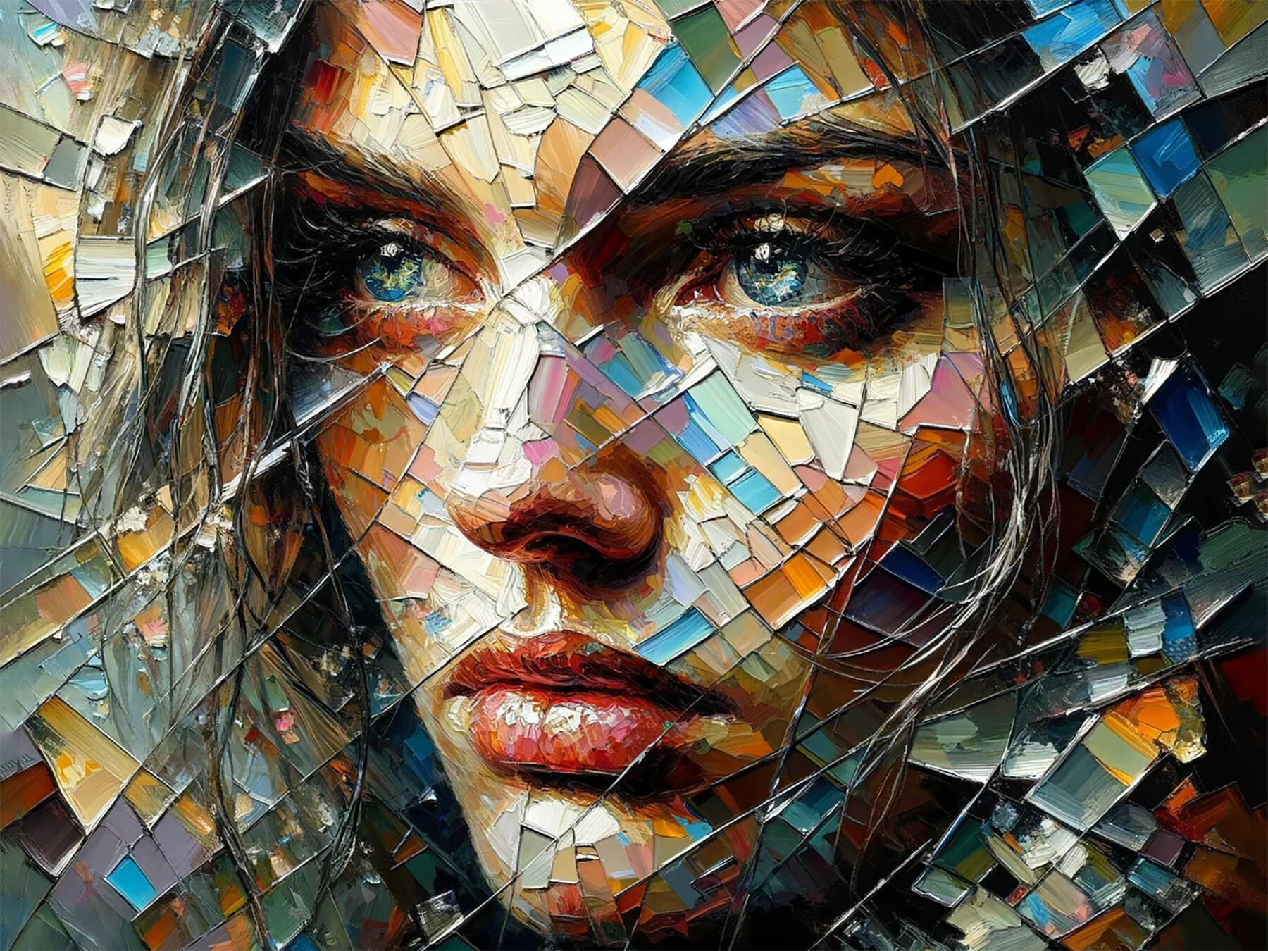ArtStation - Shattered Beauty: Mosaic Reflections