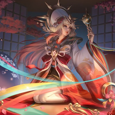 ArtStation - 王者荣耀—貂蝉金色仲夏夜同人