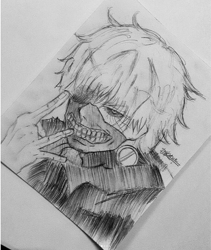 ArtStation - Ken Kaneki Anime Movie character