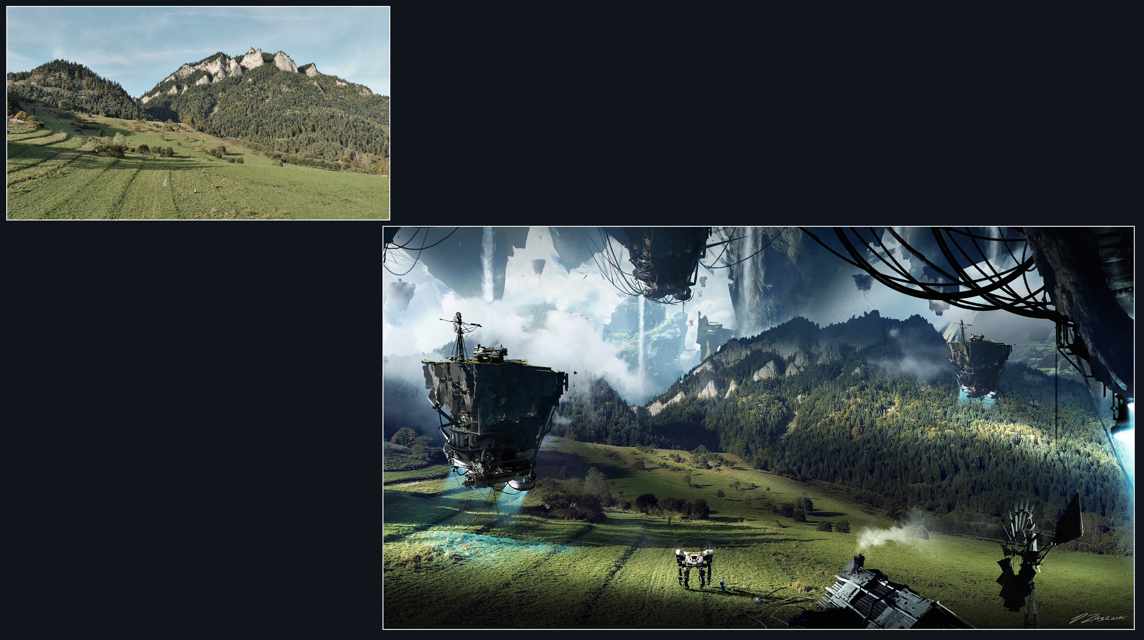 concept started with aerial shot of real location shot by Filmcloud crew