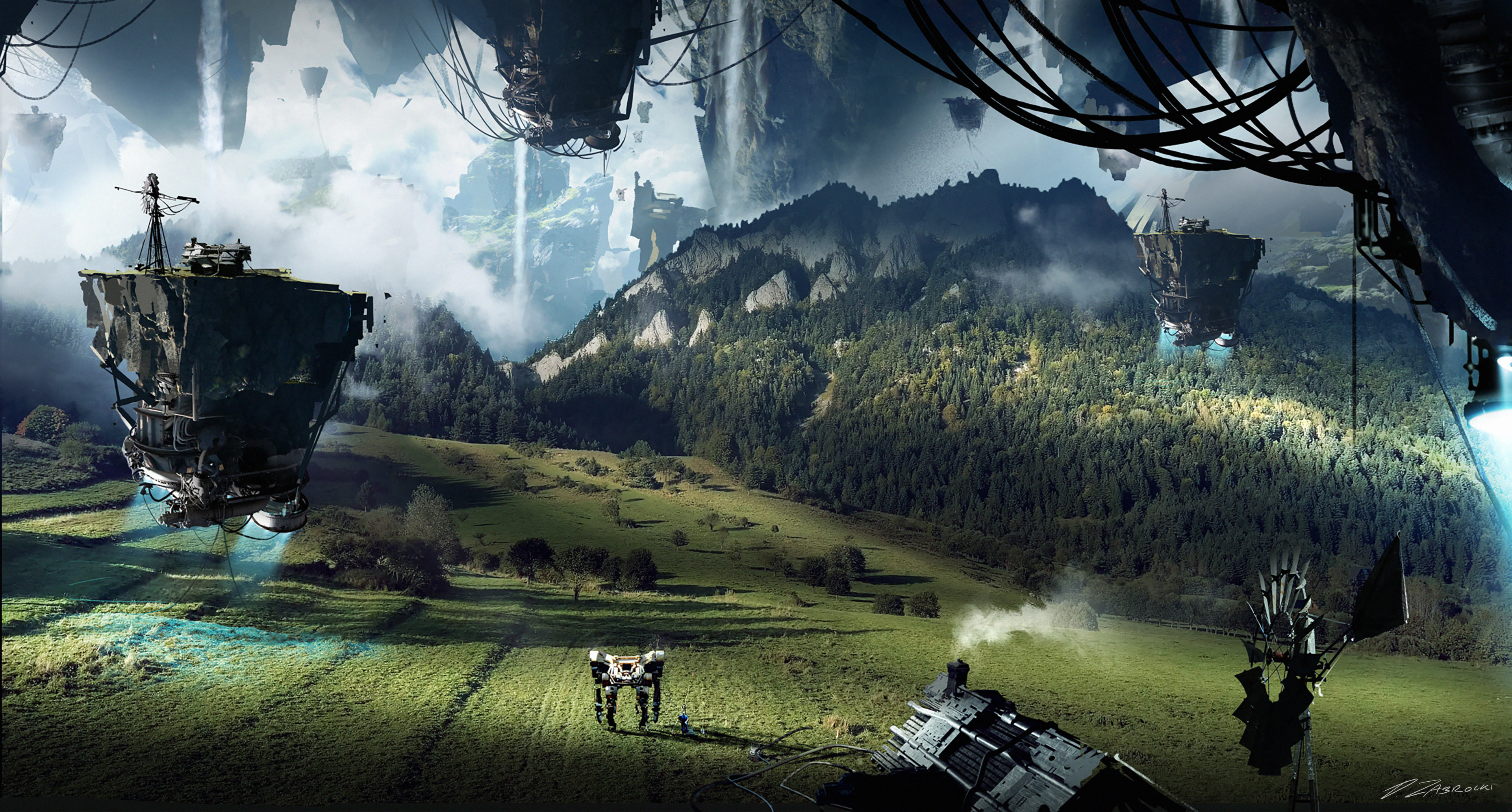 Exterior concept/paintover for the whole sequence based on real location shot by Filmcloud crew