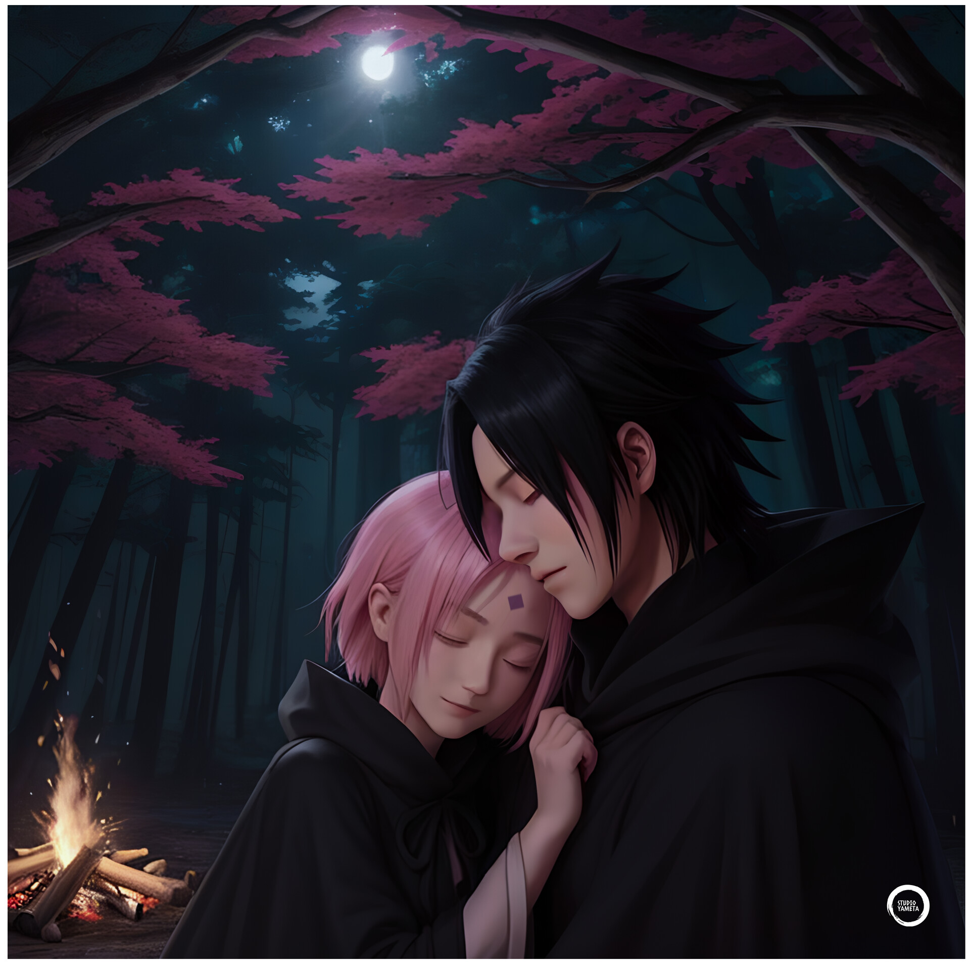 ArtStation - Sasuke and Sakura's Romantic Moment