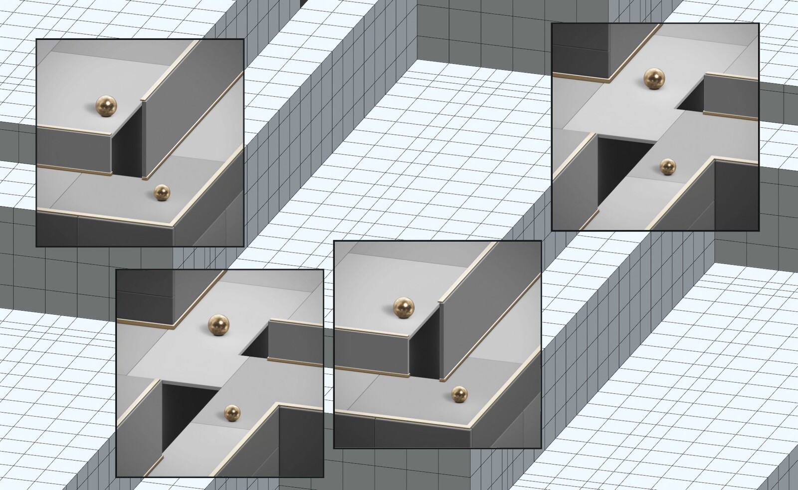 The parts I and II are actually continuation of each other. They repeat themselves within an infinite repeating world of ambiguous height levels.

Try to count how many floors are in this world (there is no correct answer).