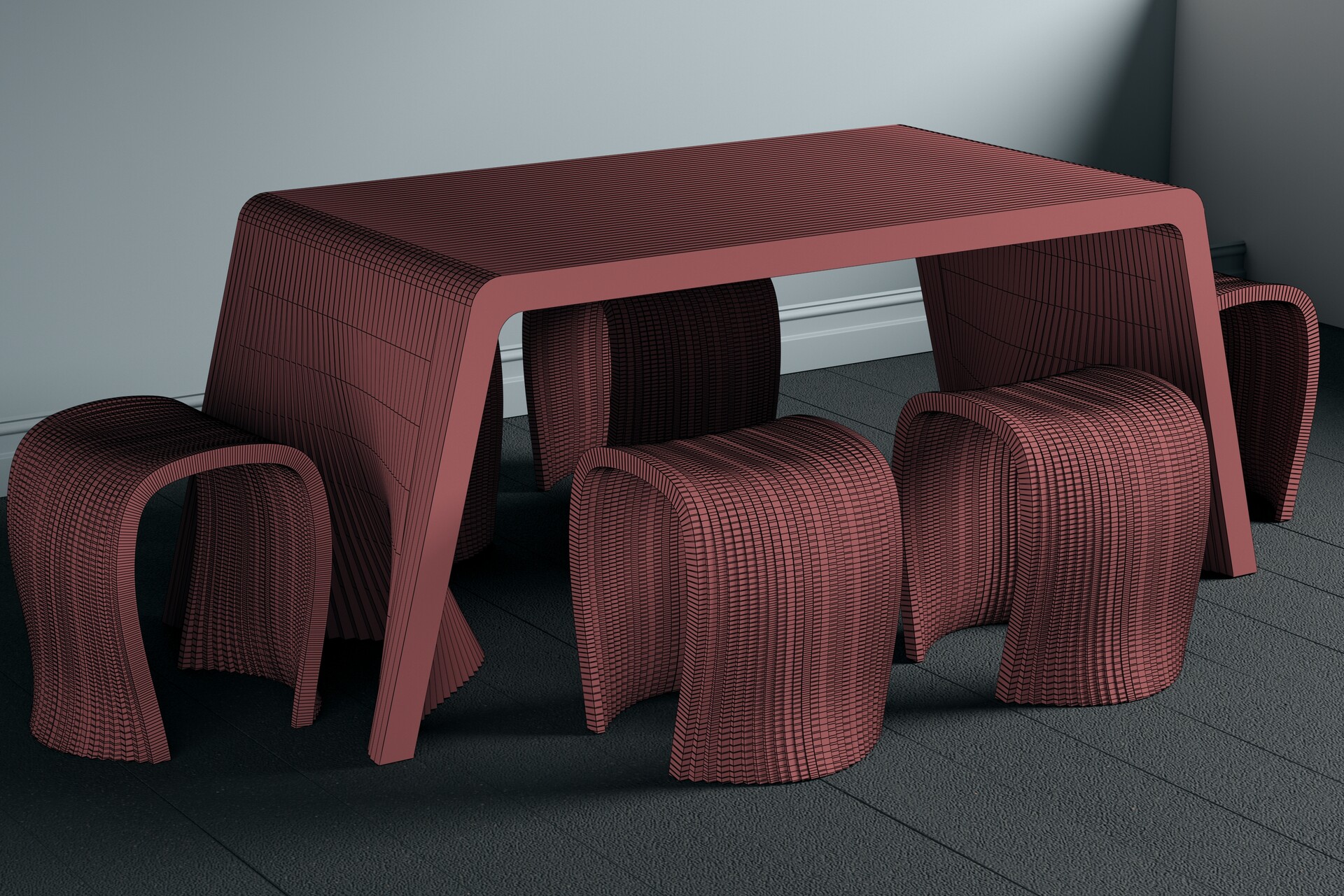 ArtStation parametric dining table 02