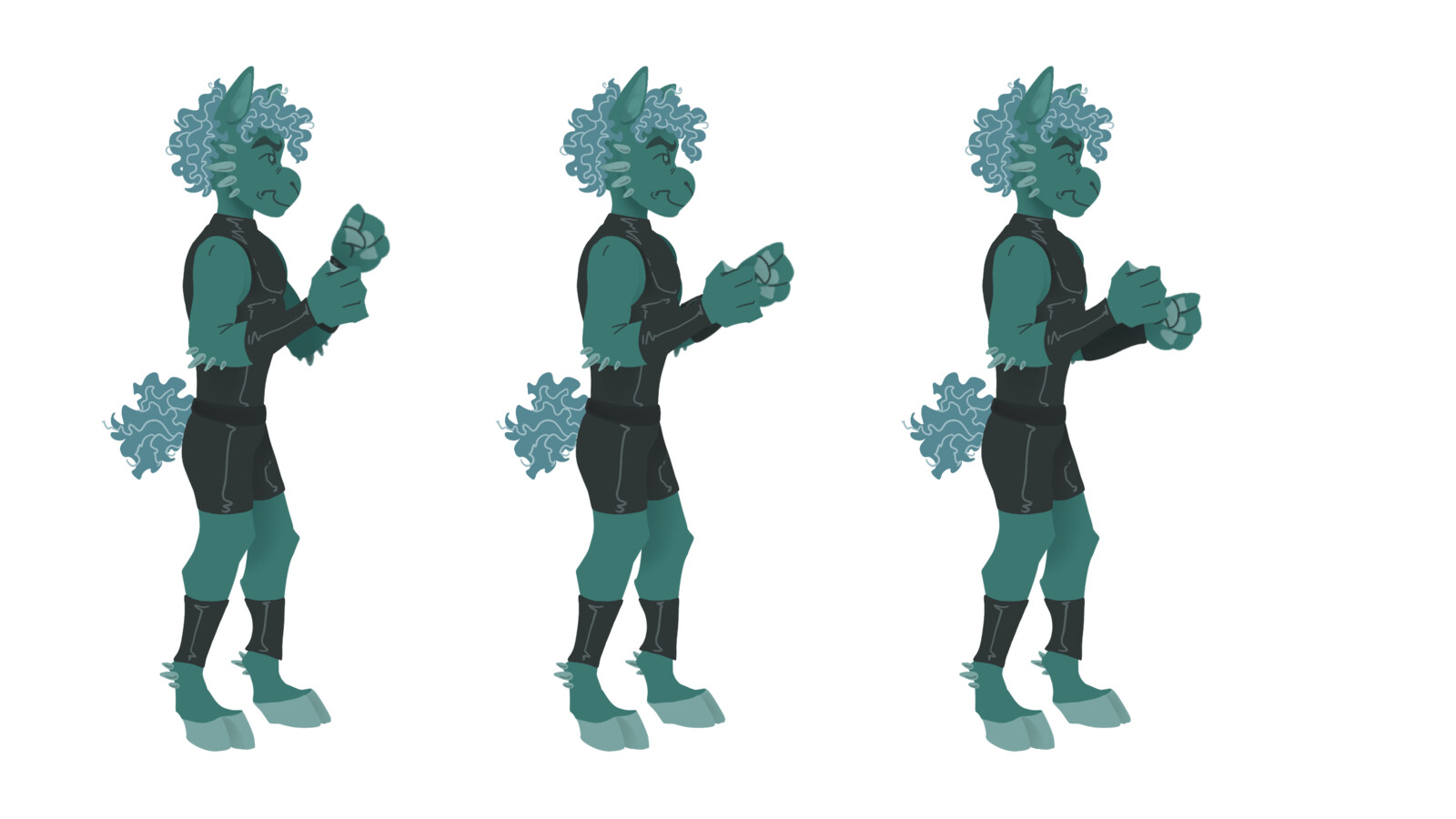 Video Game Character 2 Fight Pose 1
