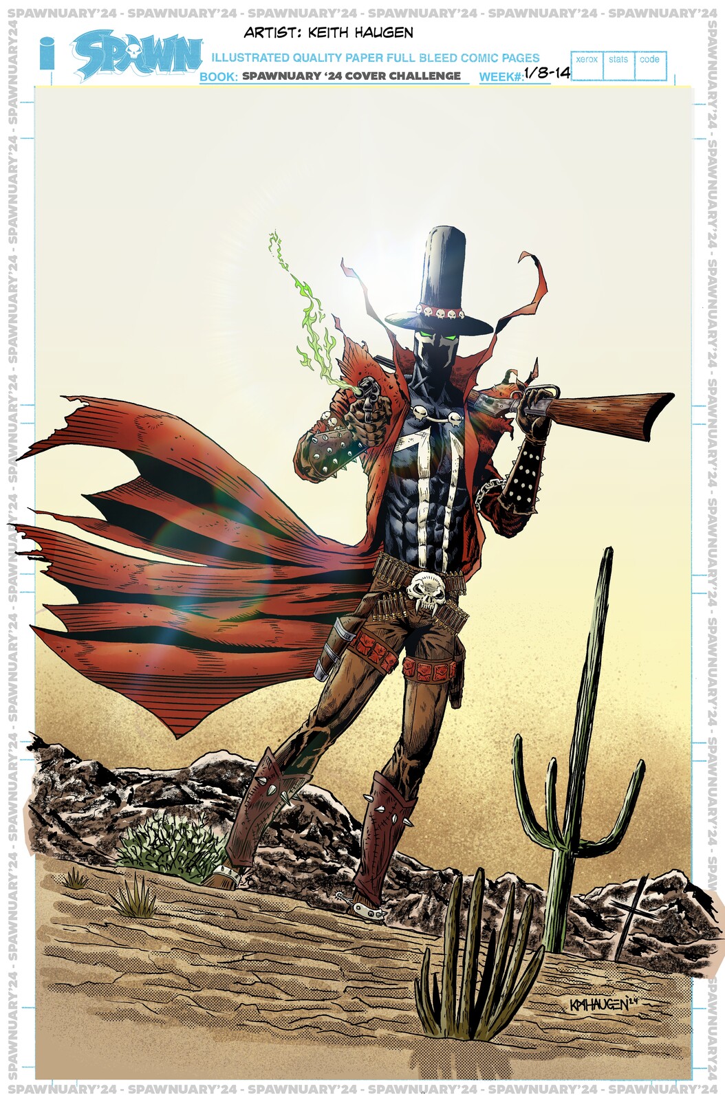 My completed #spawnuary challenge for week 1/8-1/14. Gunslinger Spawn.