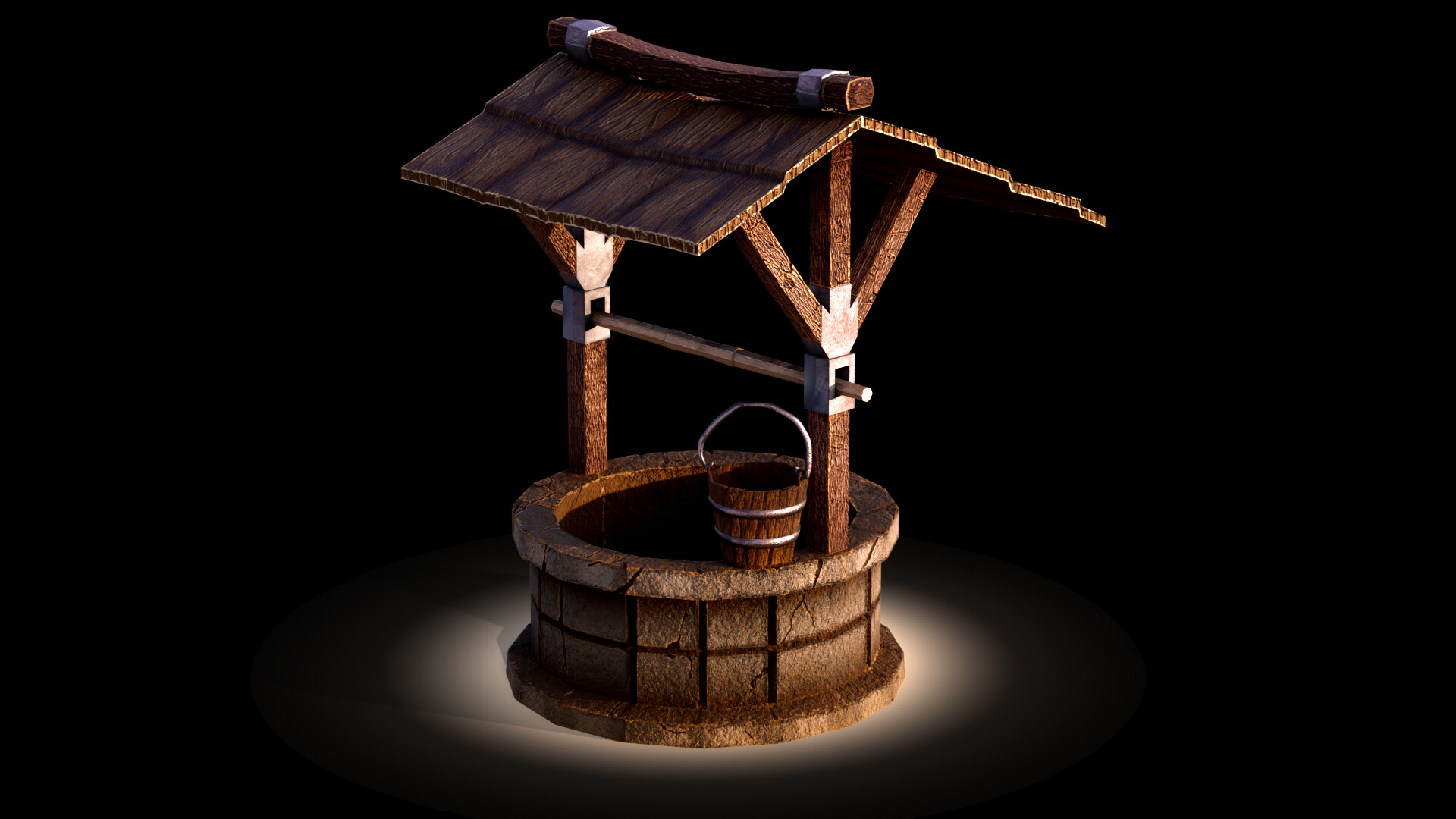 ArtStation Well and bucket
