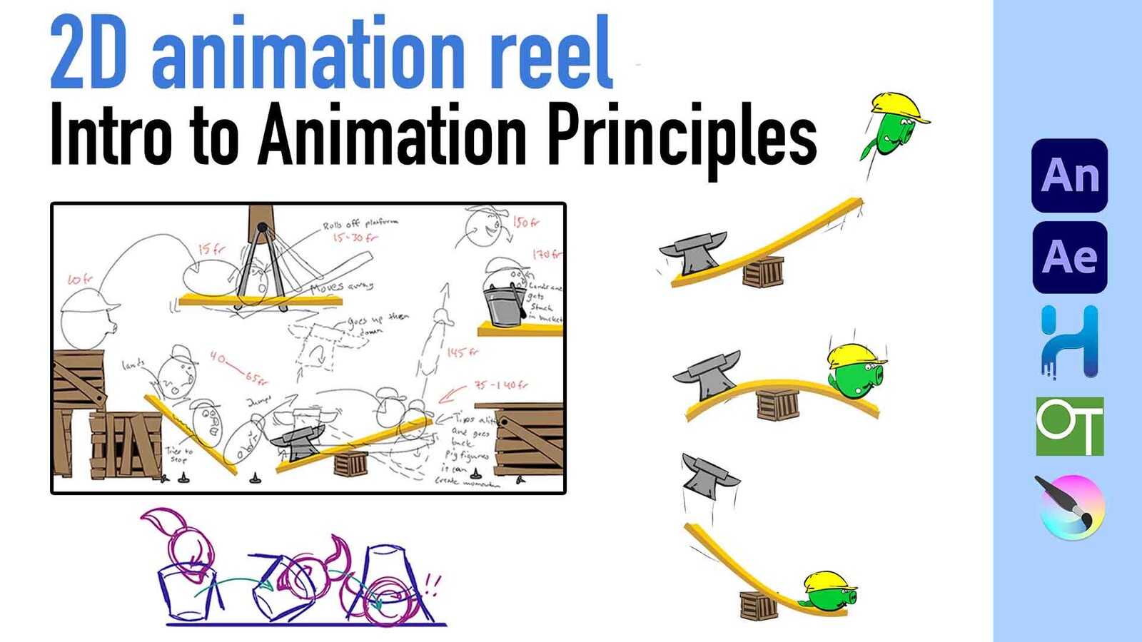 2D Animation Teaching Reel, 2020