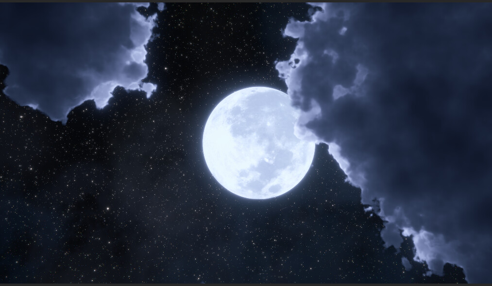This is a VFX graph stars + volumetric clouds setup in unity URP.