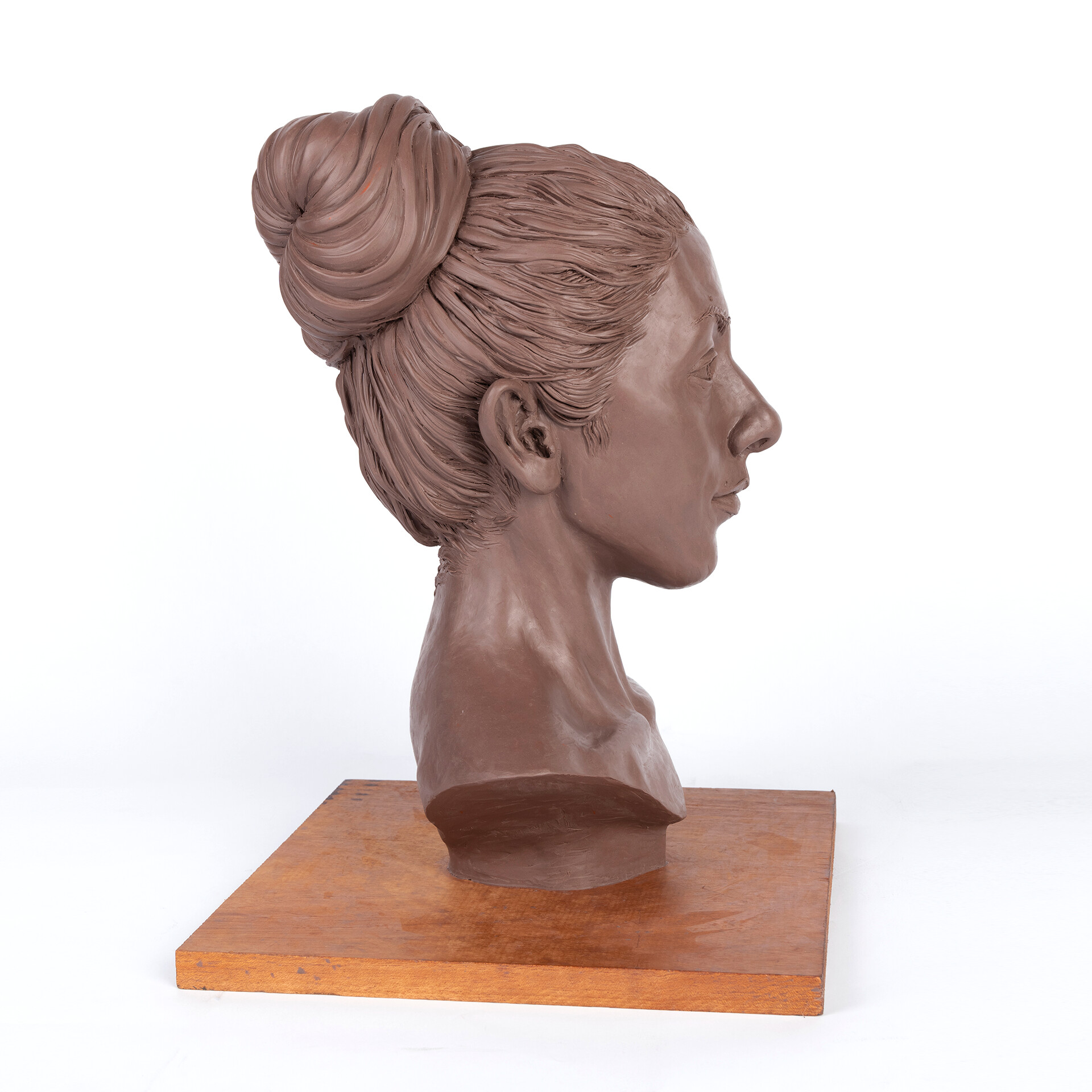 ArtStation - Female Head Clay Sculpture