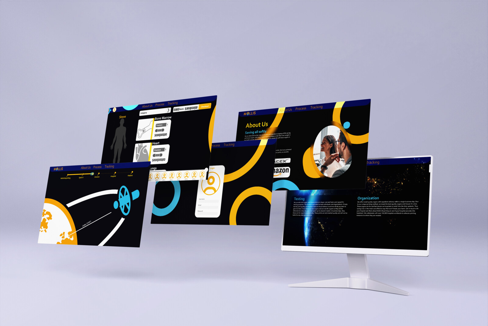 Mollis Website: For VC - 303. Part of my fictional company Mollis project. For this project, we had to create a website mockup using Adobe XD. Here is the mockup of the Website.
