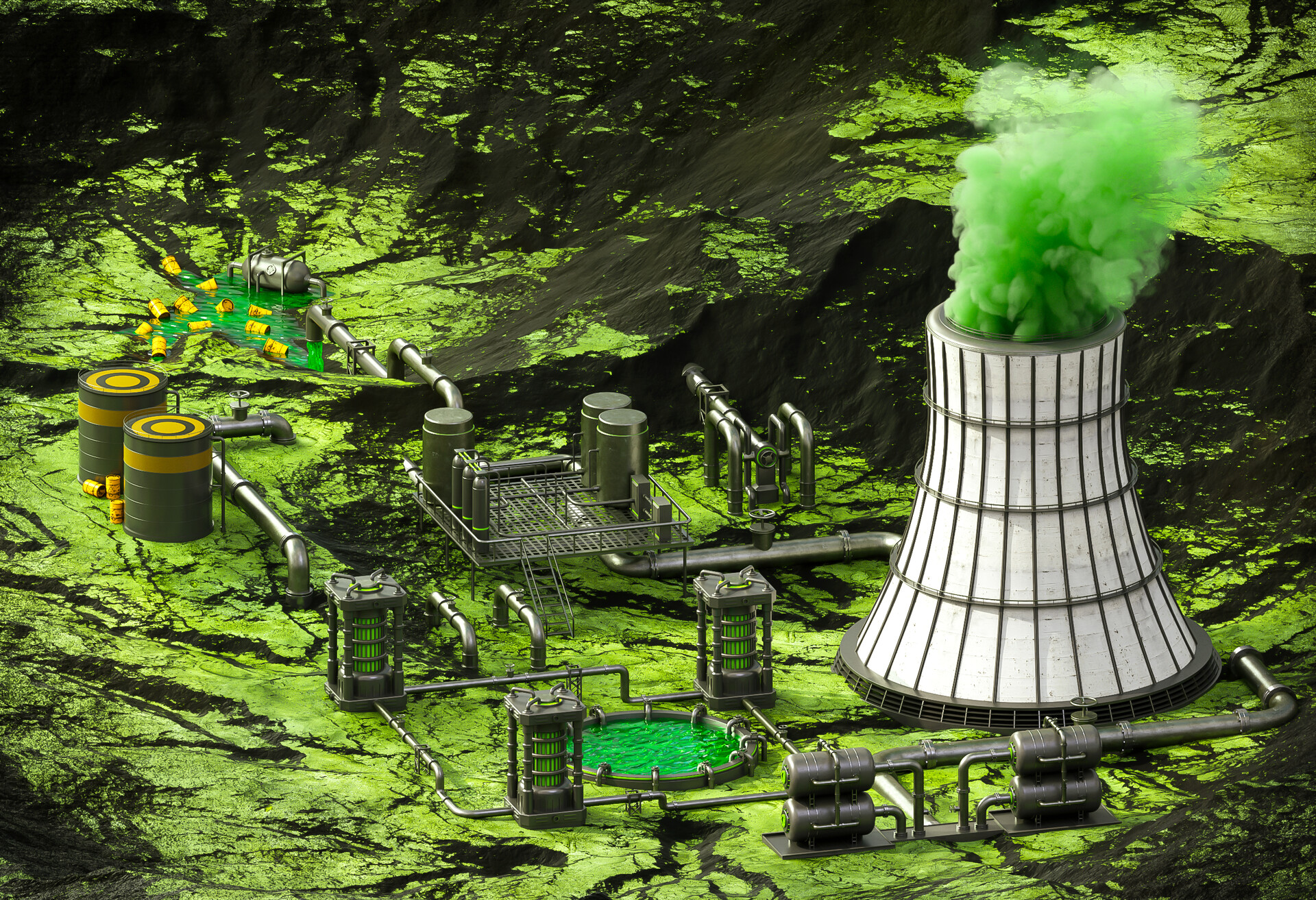 Lego nuclear power indent plant