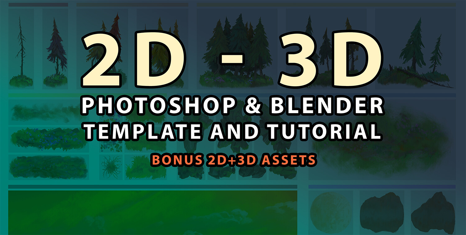  2D -to- 3D tutorial :HERE: https://theonidas.gumroad.com/l/2Dto3D