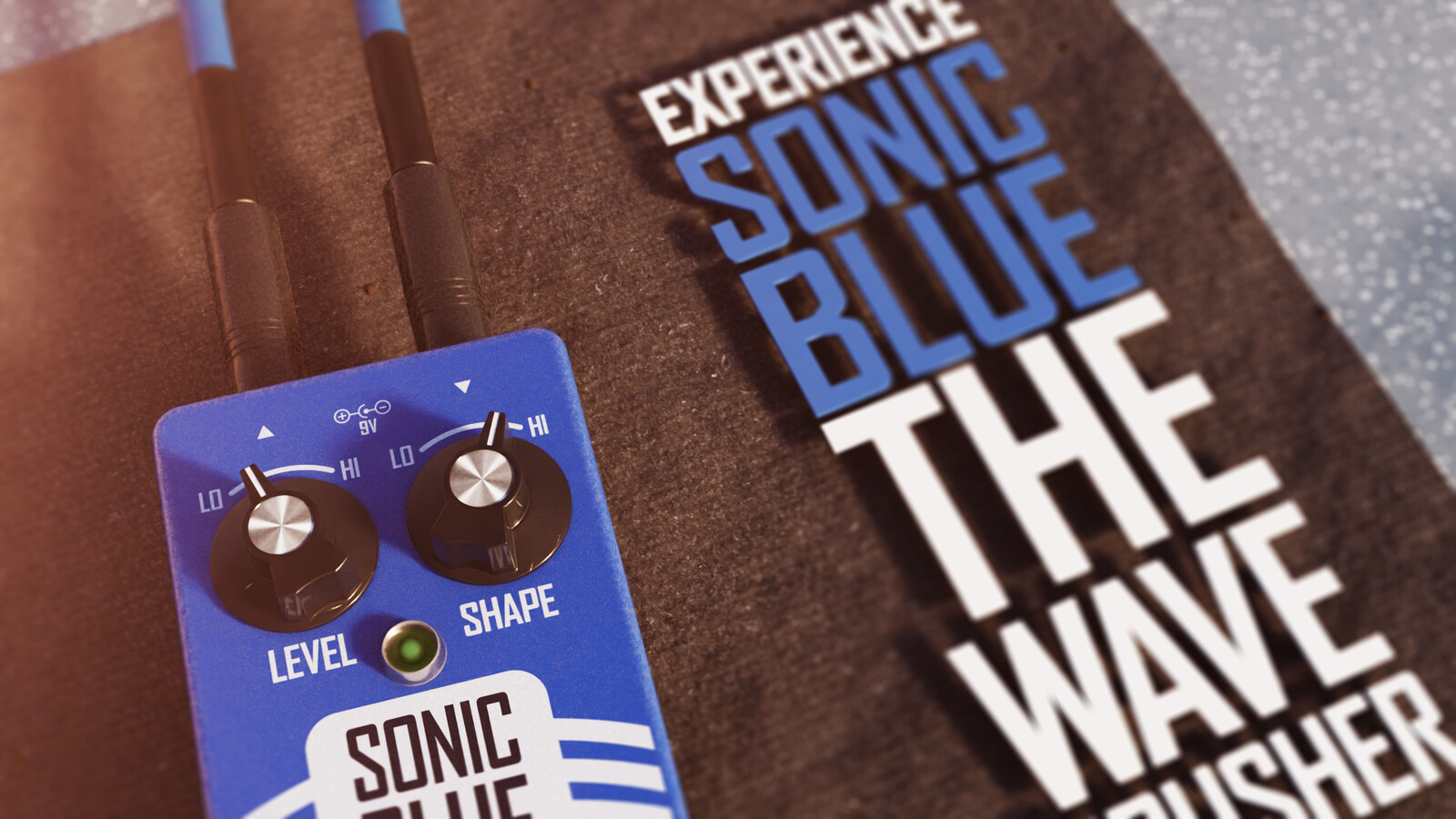 Sonic Blue and Dark Matter Guitar Stomp Boxes