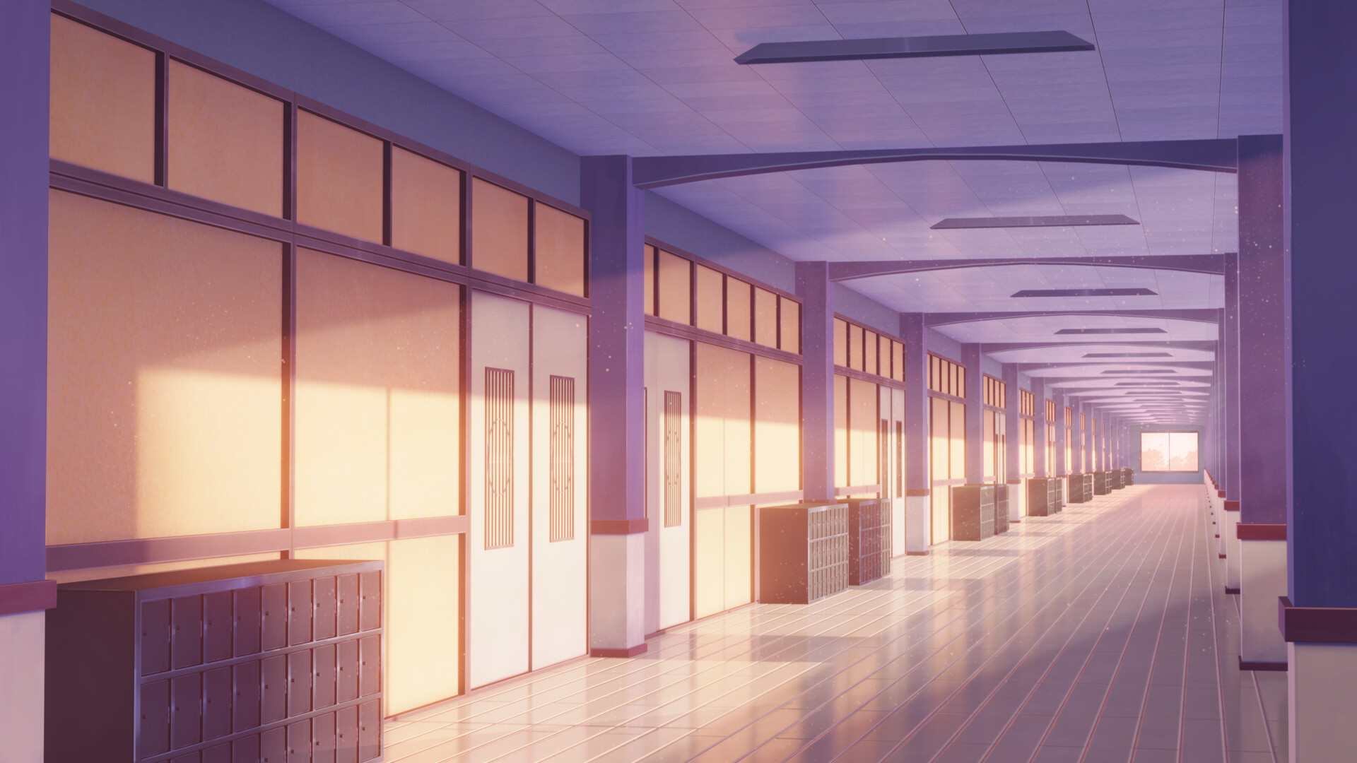 ArtStation - 3D anime hallway