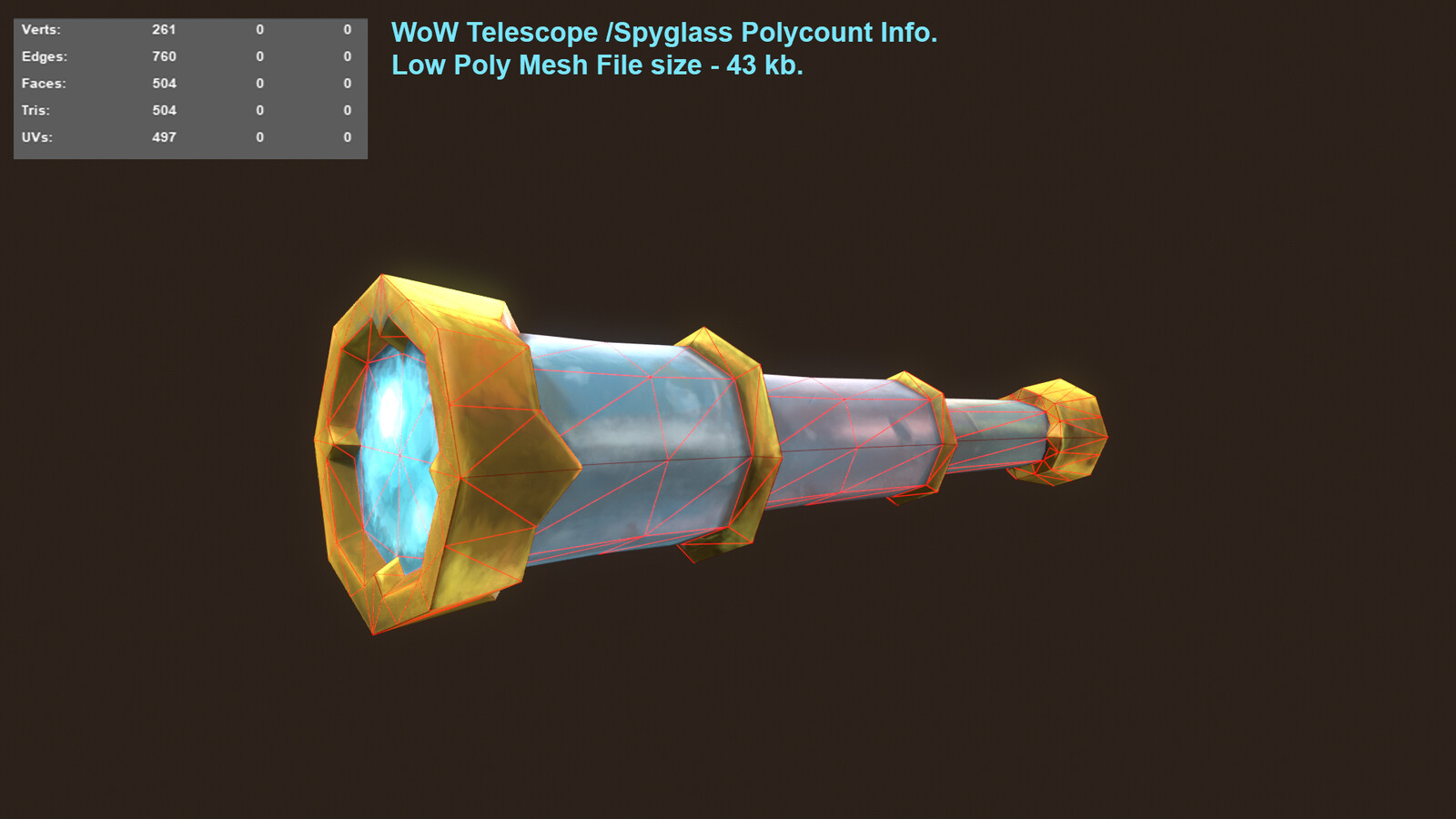 Wireframe view of polygons (Marmoset).