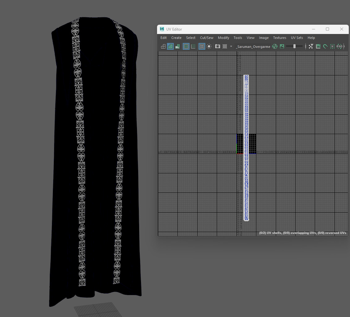 Tiling detail distributed on the mesh with a second UV set 