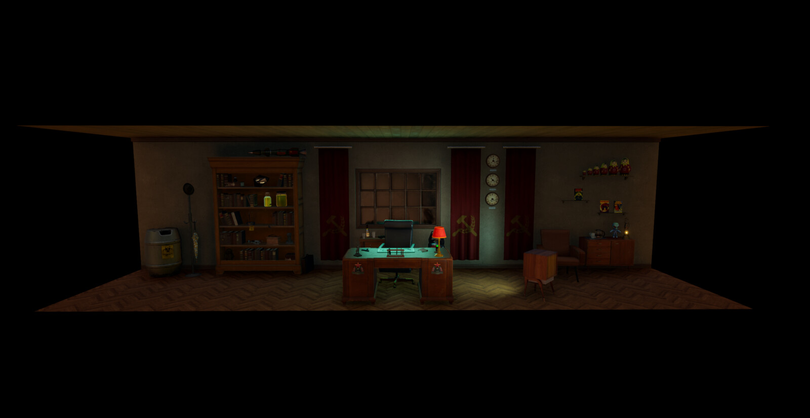 DAH!2 - TK - Milenkov's office cutscene dressing