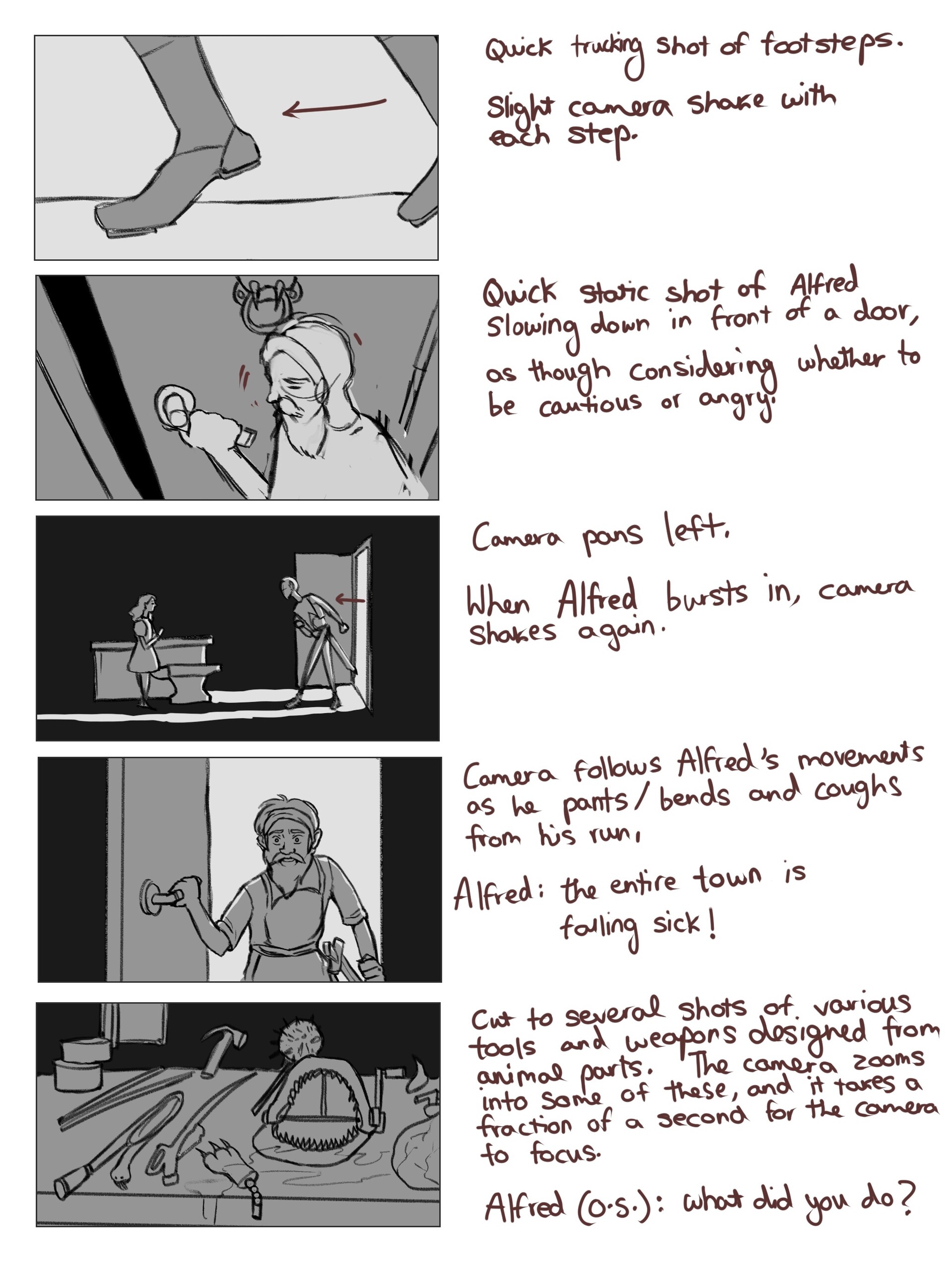 ArtStation Nina’s Villain Backstory Storyboard