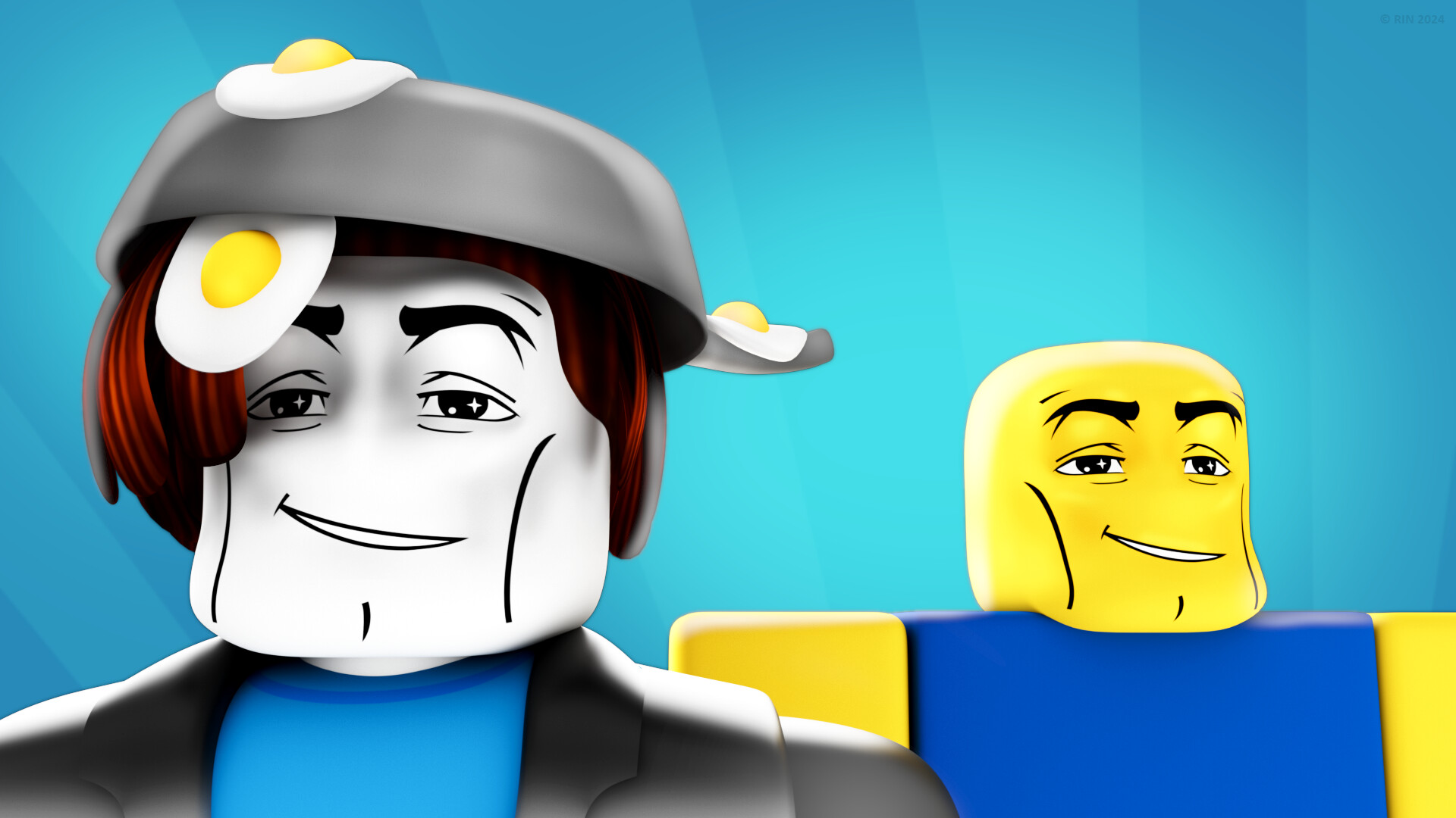 Noob Cute Roblox Hats ArtStation Roblox UGC Giganoob Heads And