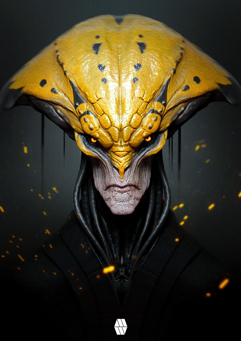 An Alien Emerges - 'Alien Bust' Concept 