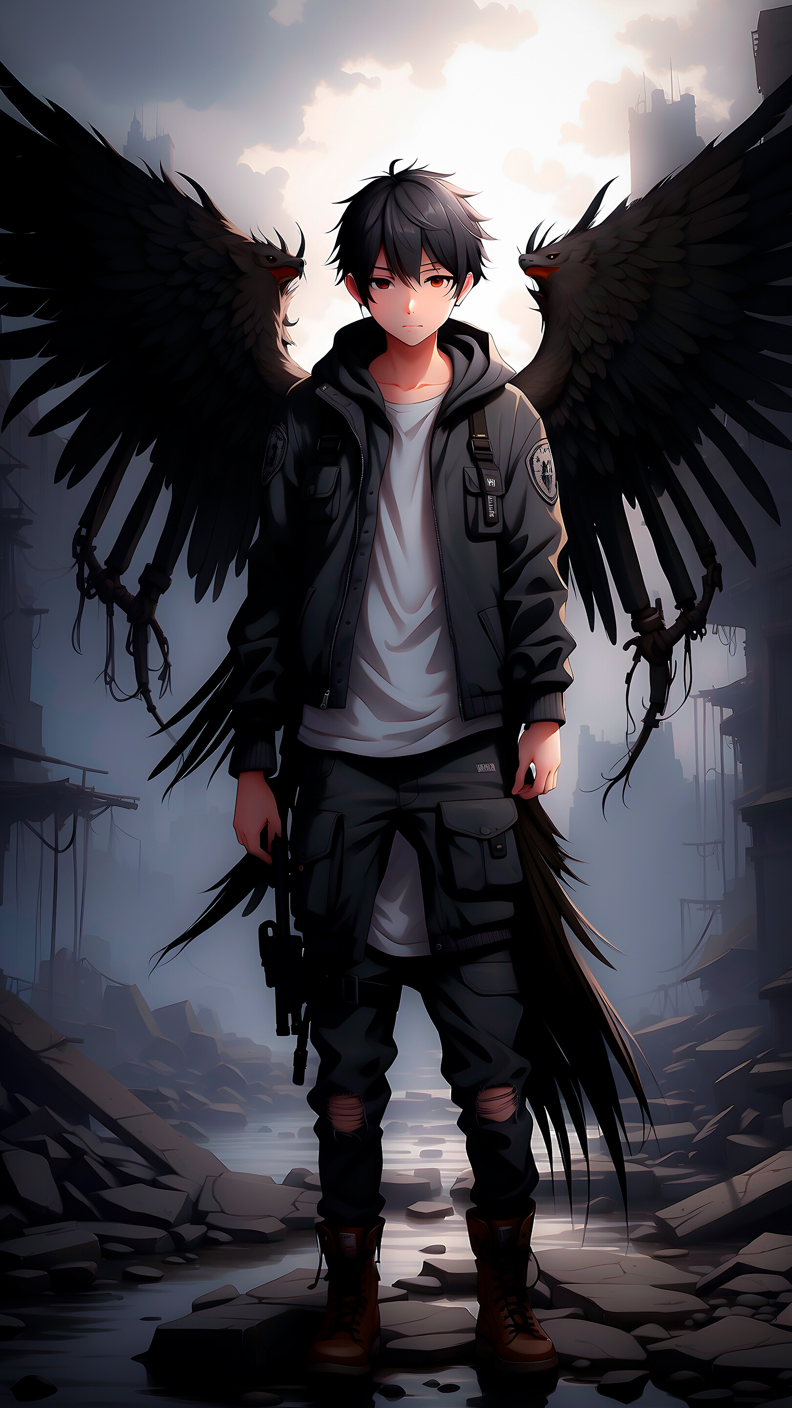 Dark Angel Anime Drawings Wallpaper Girl Angel Anime Art Love