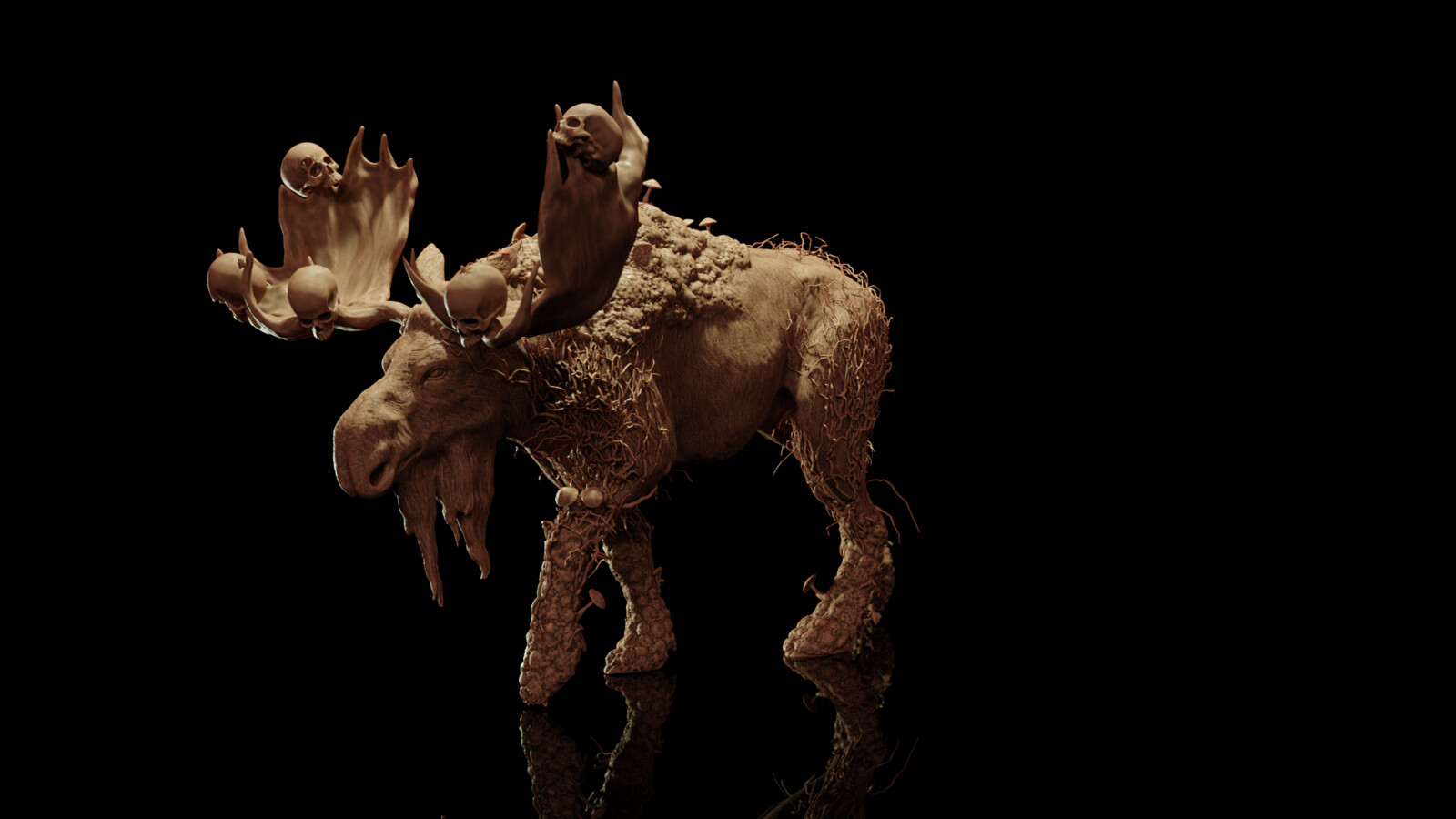 Static render of the completed Moose.