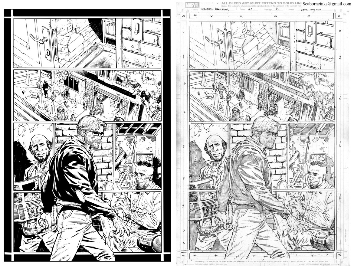 Sample Inks over Netho Diaz's Pencils