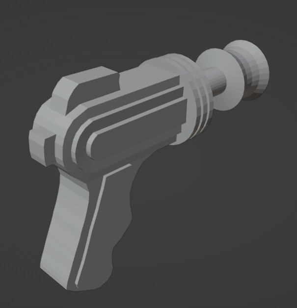 ArtStation Ray gun keychain (WIP)