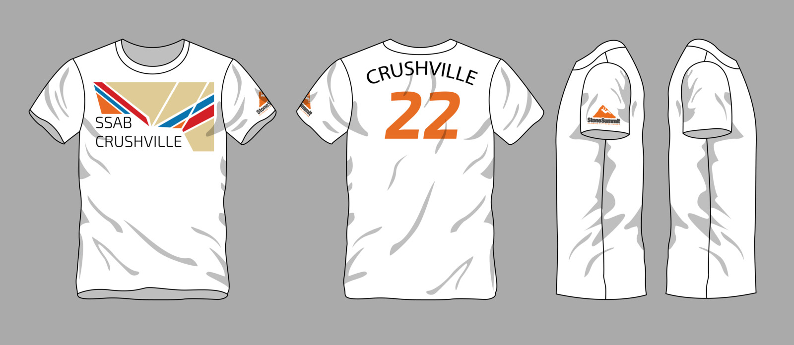 2022 T-shirt design for Stone Summit Climbing and Fitness Center's annual bouldering climbing competition.