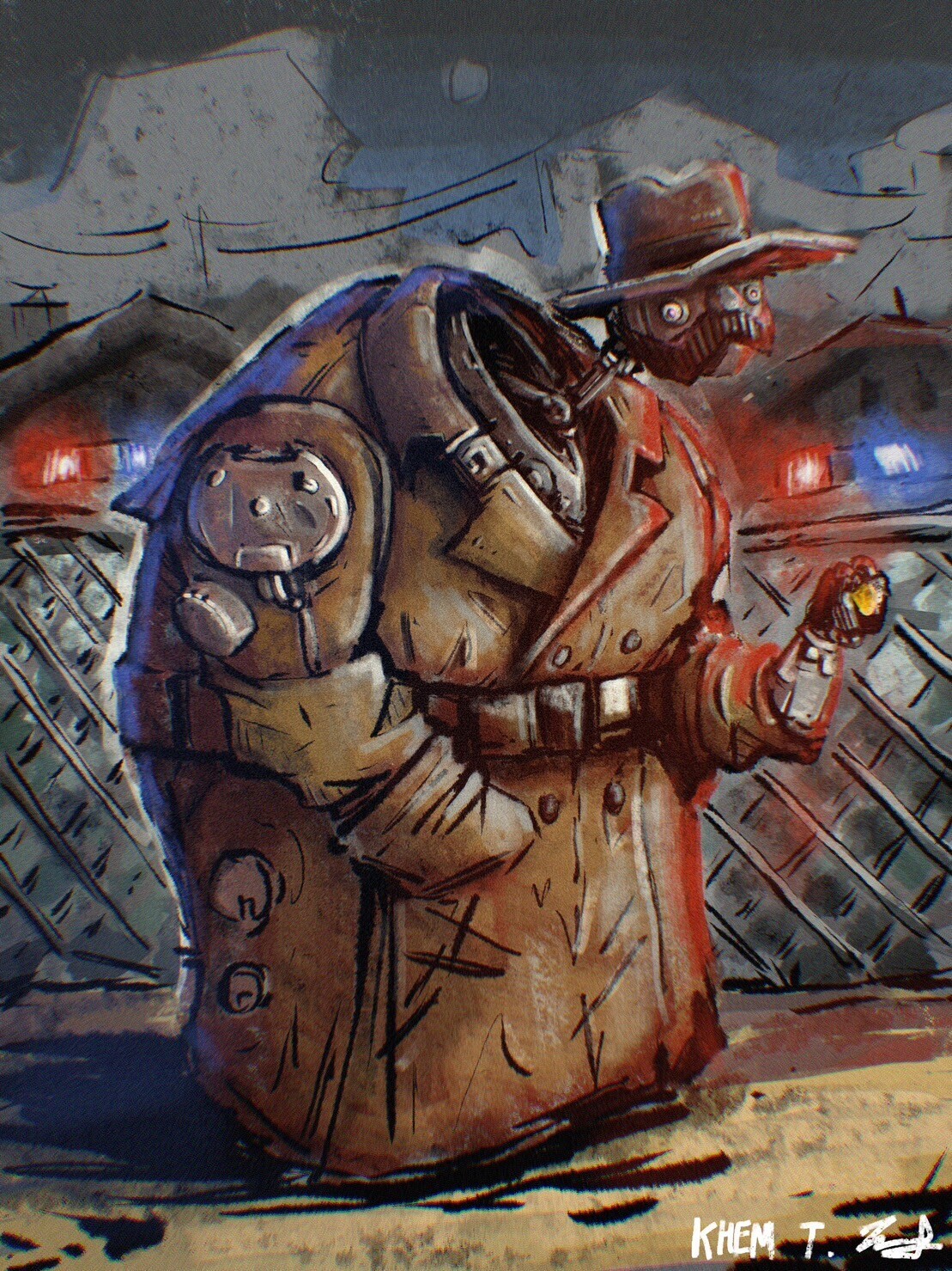 "UNSOLVE" : Robot Detective Concept art