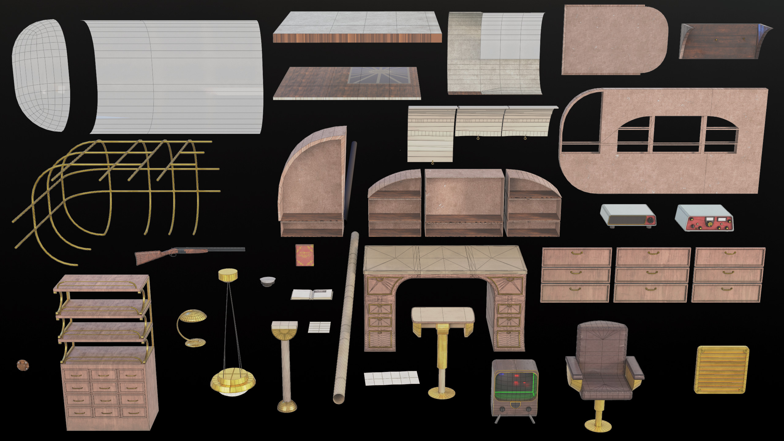 Model wireframe breakdown
