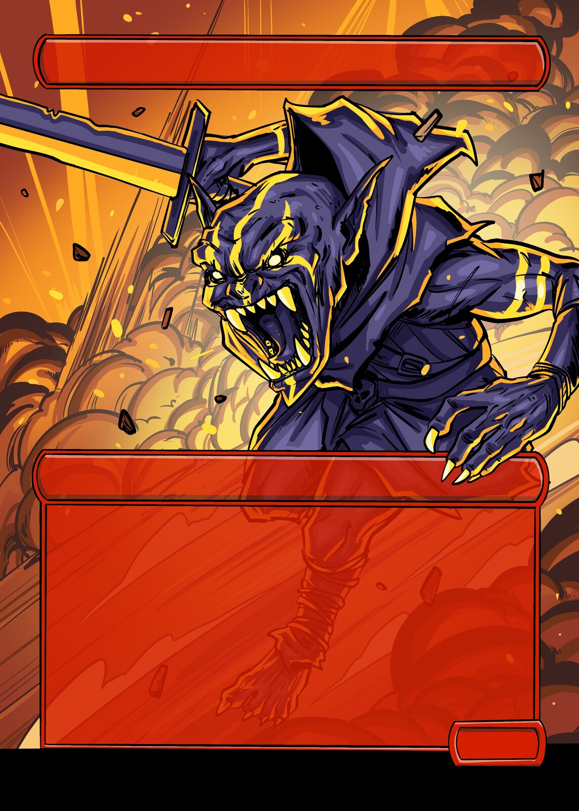 charging goblin framed