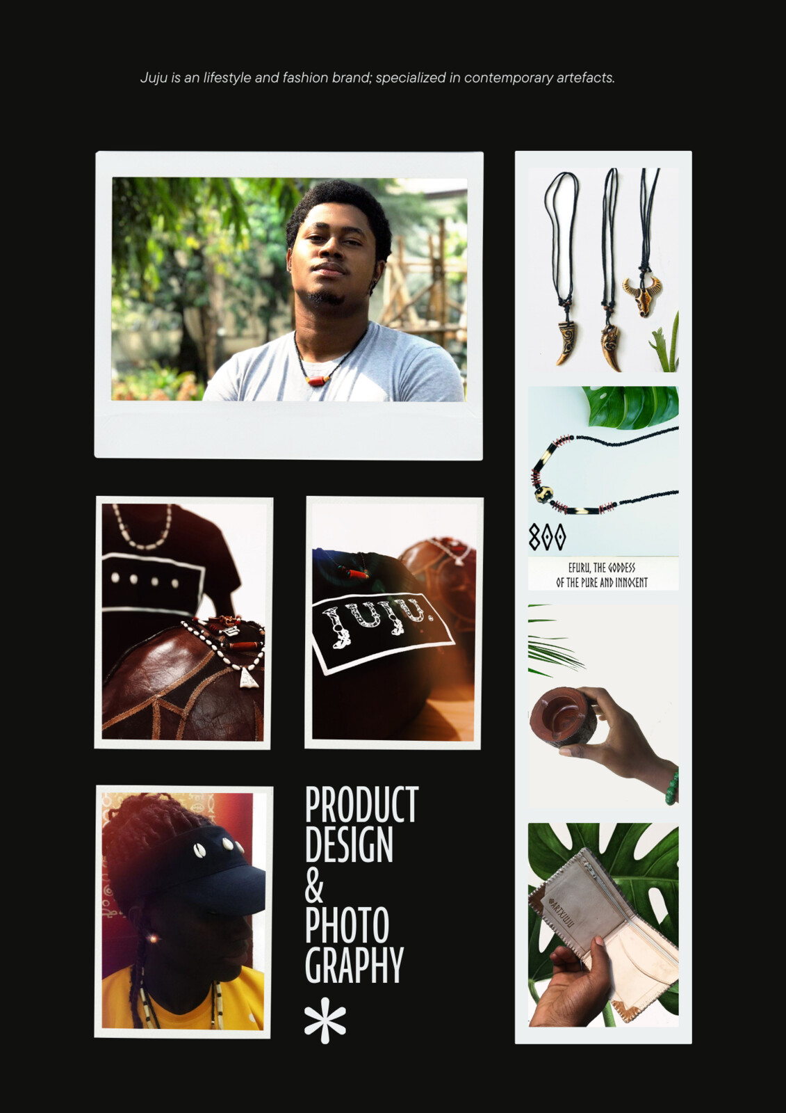 Product design, merchandising and photography