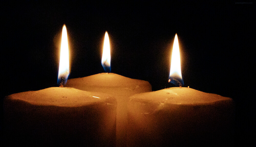 More Homework - Playing around in photoshop with an image shot with the highest ISO (25600) of my camera using only candle light
