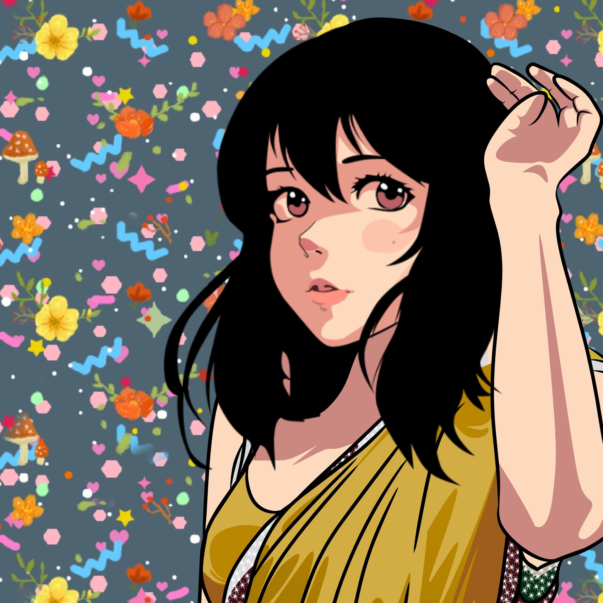 ArtStation Indian anime girl in saree