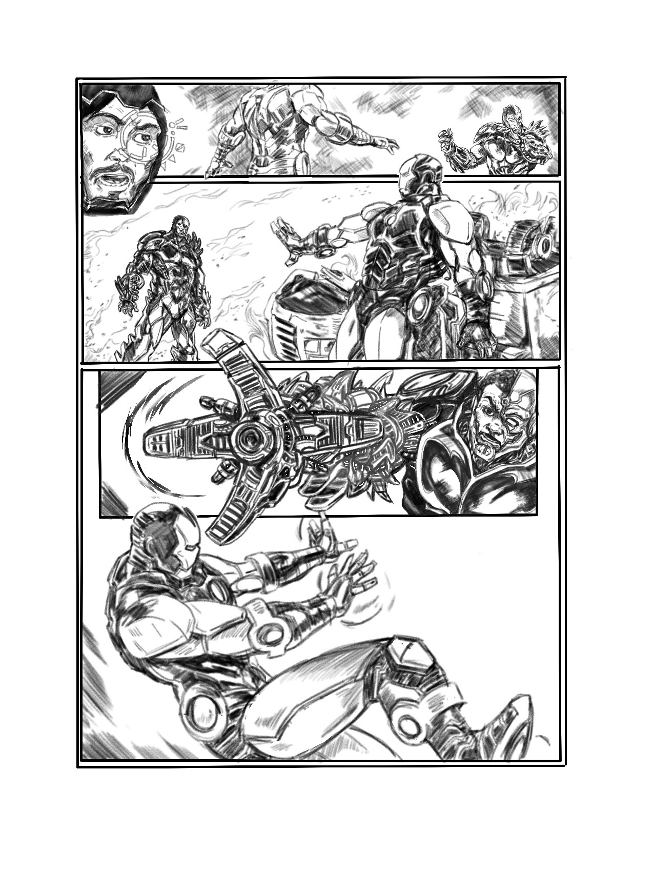 ArtStation - Iron man vs Cyborg