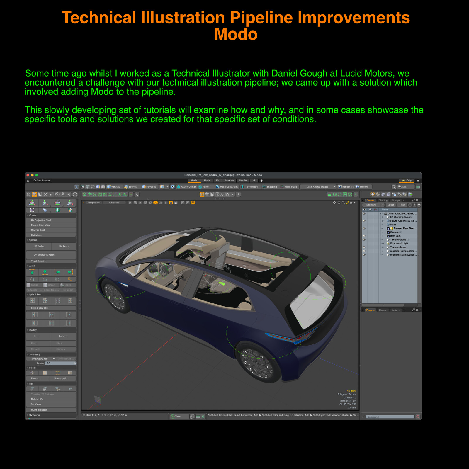 Technical Illustration Pipeline including Modo and other 3D DCC tools.