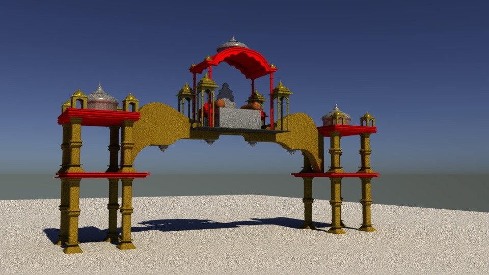 ArtStation - Main Gate Temple Modelling