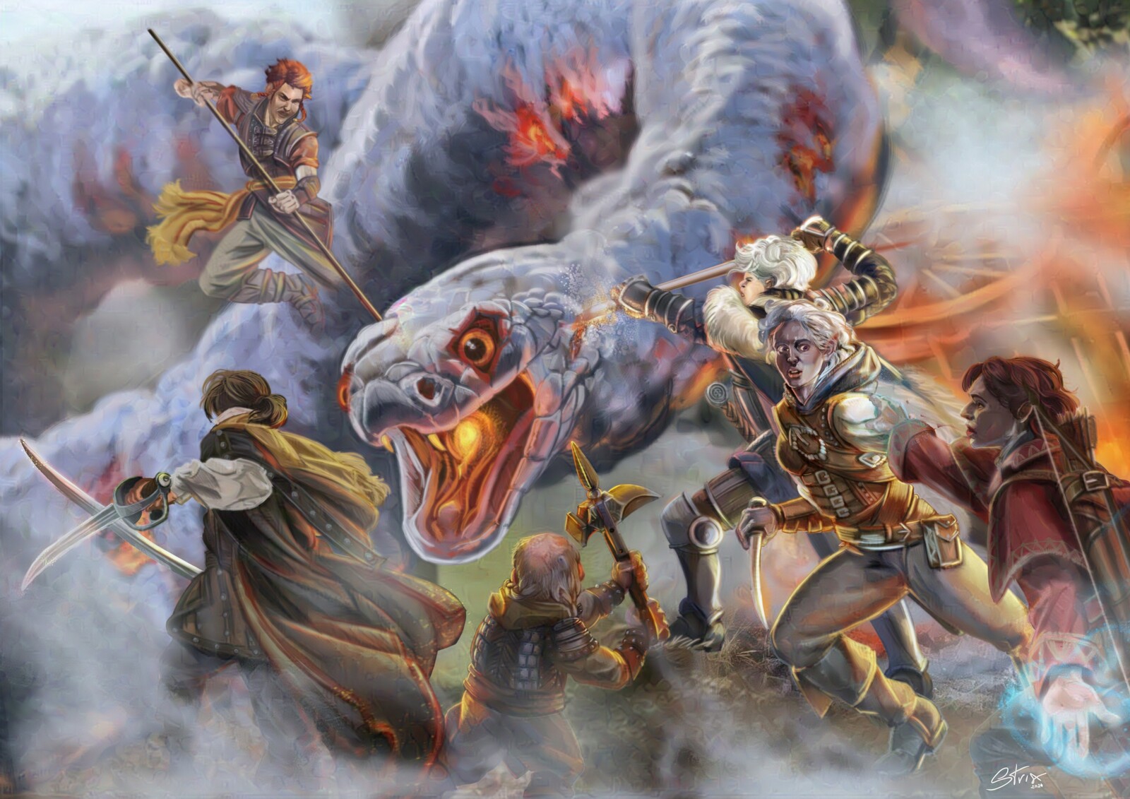An smoke elemental snake our GM sent against my party some weeks ago.