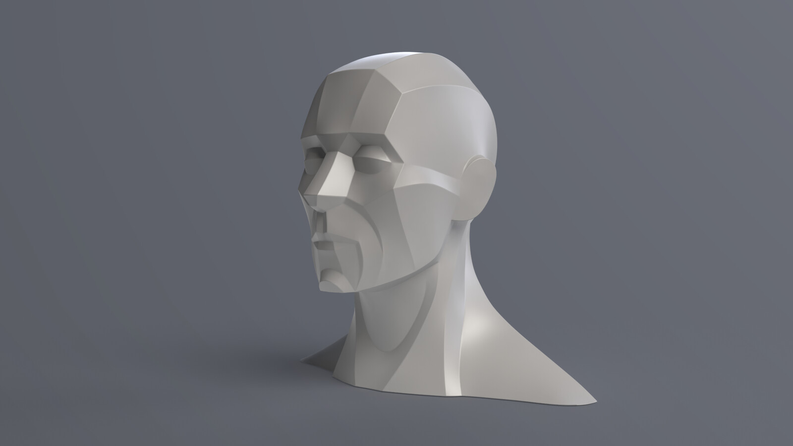 Planar male head - zbrush