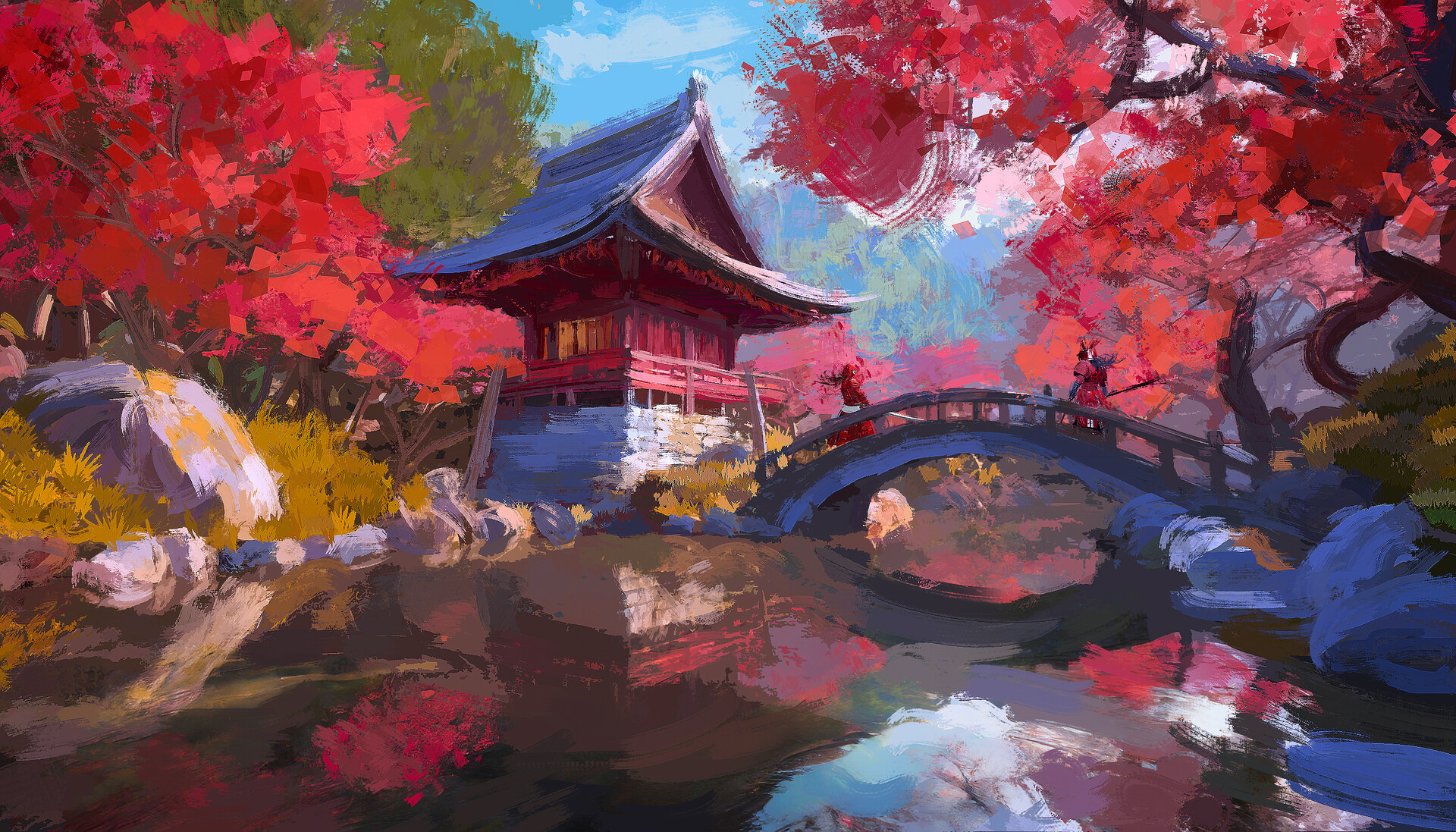 ArtStation - Temple garden