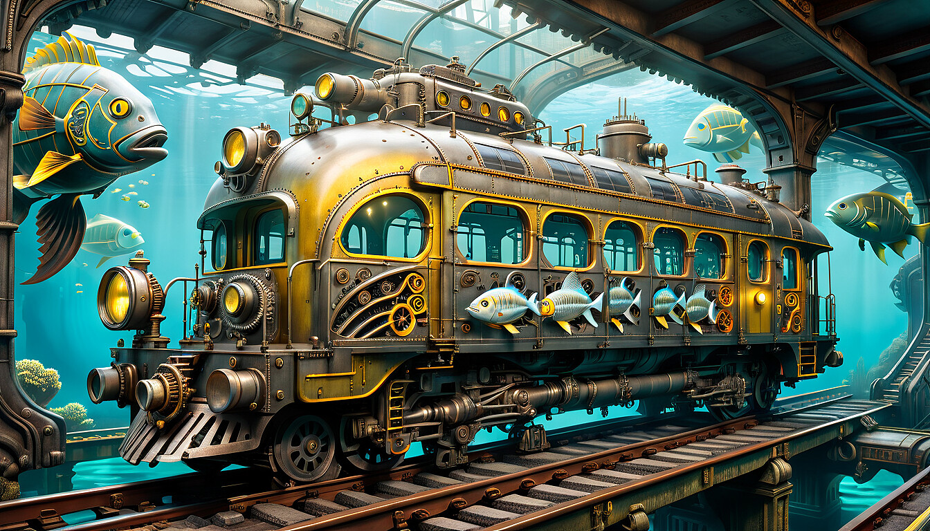 ArtStation - Underwater railway